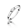 Złoty pierścionek z diamentem Białe złoto EW-369 0,15ct