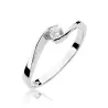 Złoty pierścionek z diamentem Białe złoto EW-160 0,13ct