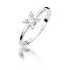 Złoty pierścionek z diamentem Białe złoto EW-376 0,19ct