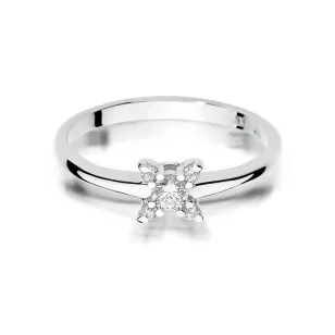 Pierścionek diament białe złoto 0,19ct