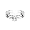 Złoty pierścionek z diamentem Białe złoto EW-426 0,05ct