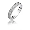 Złoty pierścionek z diamentem Białe złoto EW-410 0,18ct
