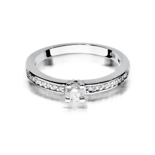 Złoty pierścionek z diamentem Białe złoto EW-288 0,28ct
